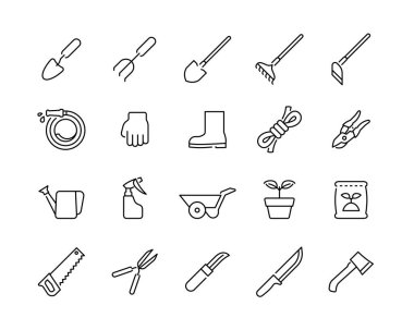 Basit simge bahçe araçları, vektör