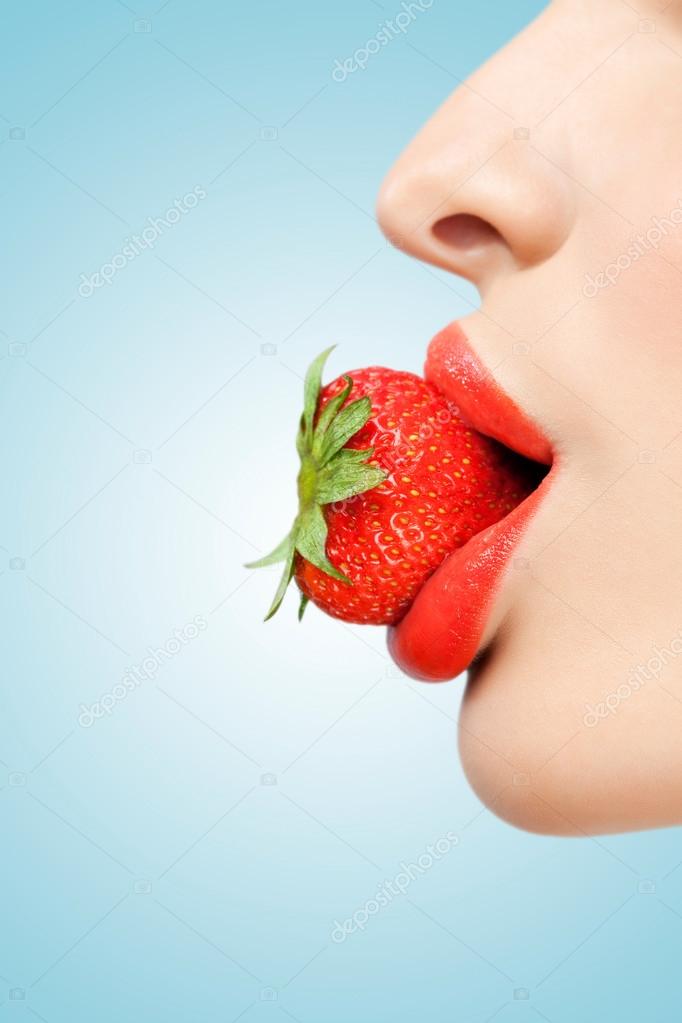 Strawberry lips.