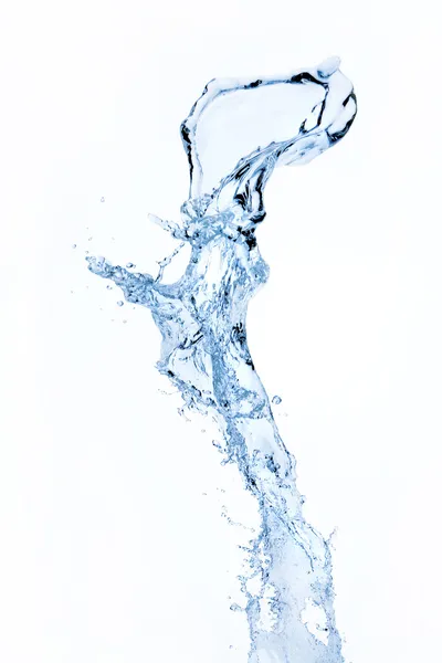 Salpicadura de agua aislada en blanco — Foto de Stock