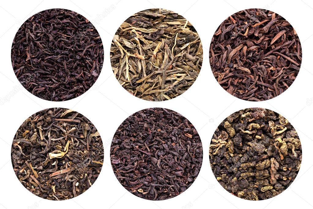 Assortment of dried tea.