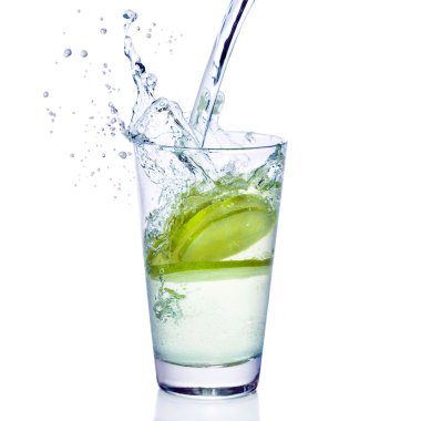 cam suyu ve limon ile