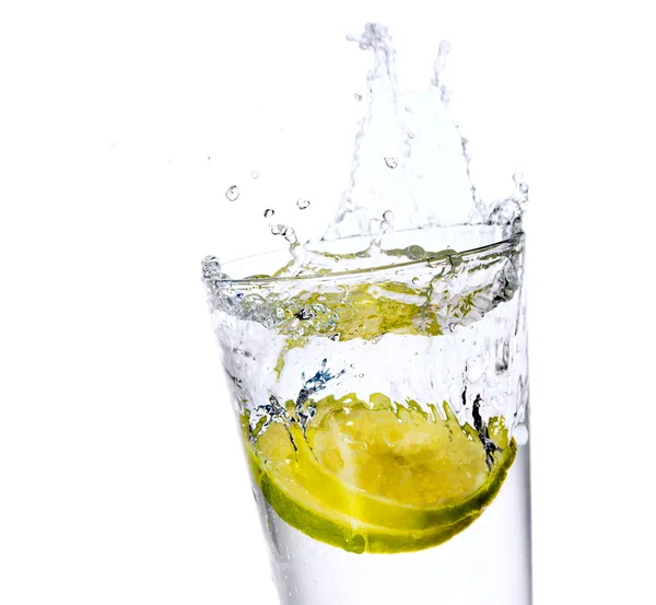Glas met SAP en citroen — Stockfoto