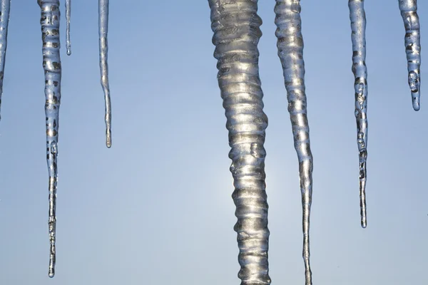 Melting icicles — Stock Photo, Image
