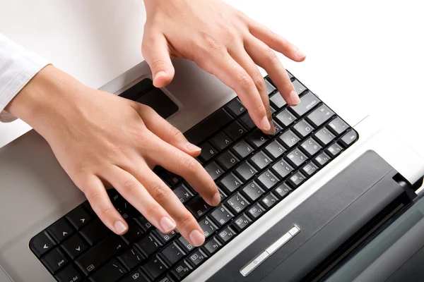 Typing a letter — Stock Photo, Image