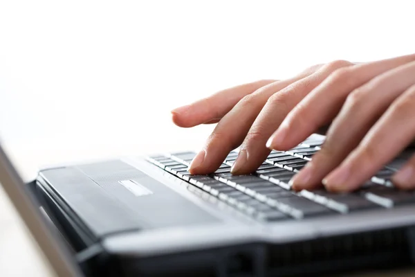 Hands over keyboard — Stock Photo, Image