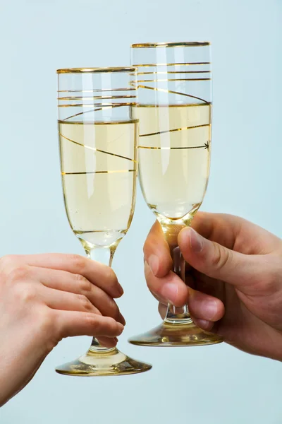 Twee bekers met champagne — Stockfoto