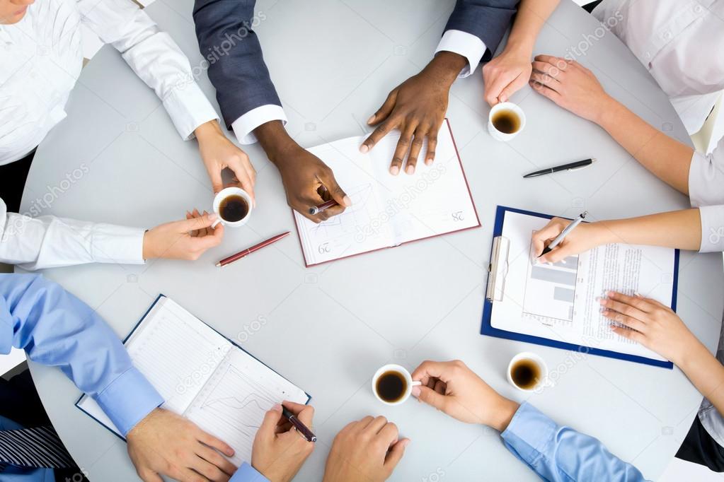 Image of business people hands