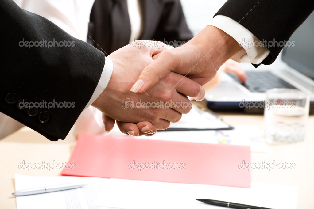 Shaking hands