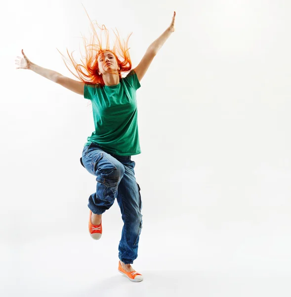 Modern style dancer jumping — Stock Photo, Image