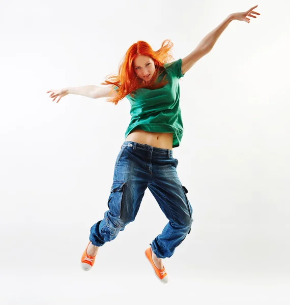 Modern style dancer jumping — Stock Photo, Image