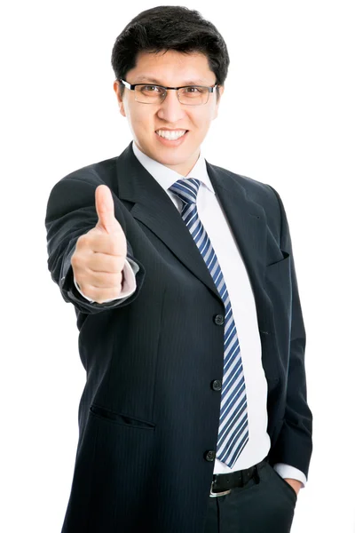 Businessman with thumb up — Stock Photo, Image