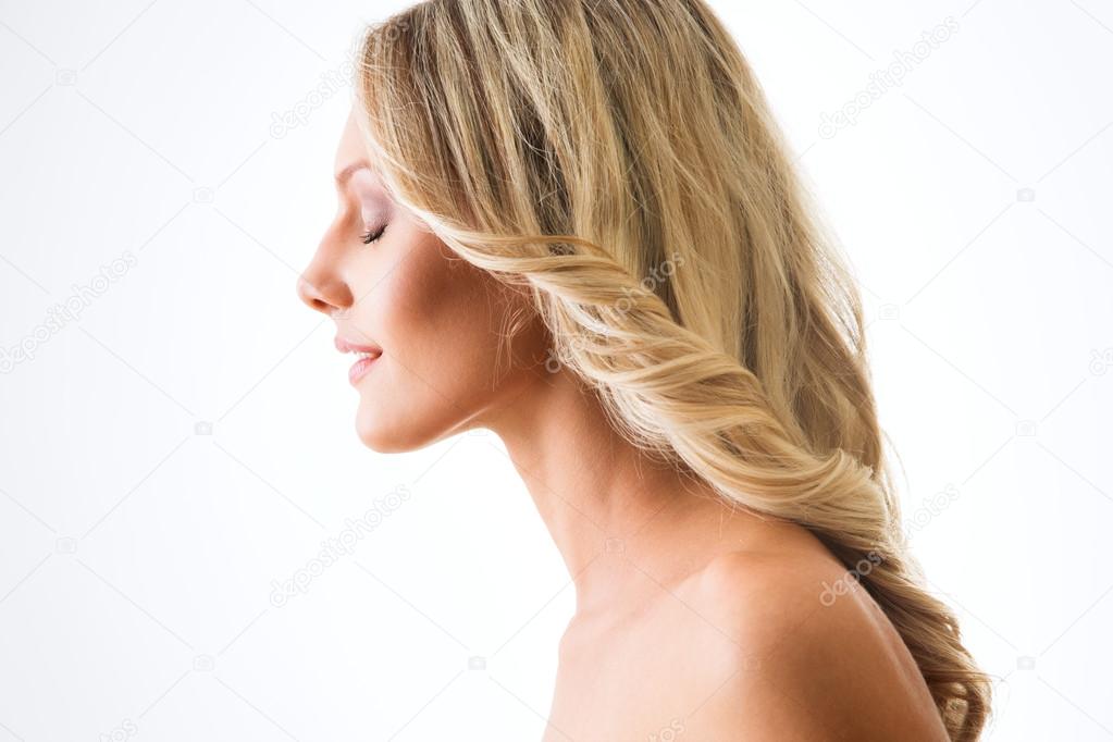 Young woman in profile