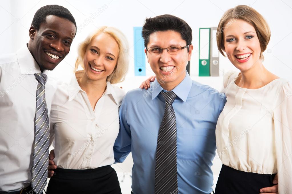 Portrait of multiracial business team