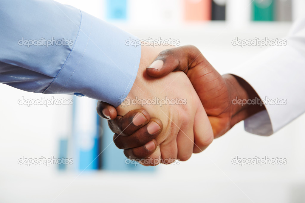 Businessmen shaking hands