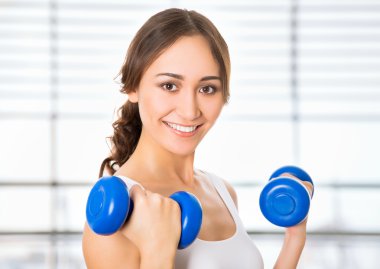 Güzel fitness kadını.