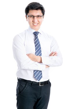 Elleri çapraz iş adamı