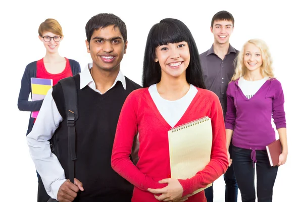 Groep gelukkige studenten — Stockfoto