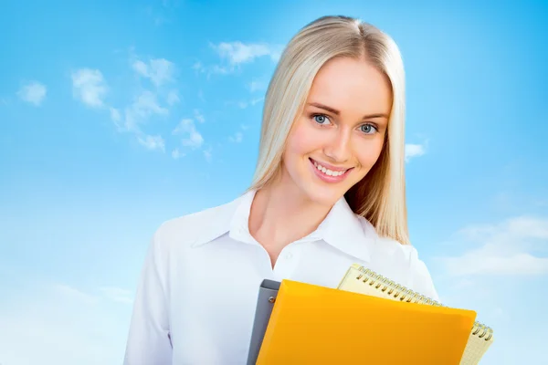 Beautiful young business woman — Stock Photo, Image