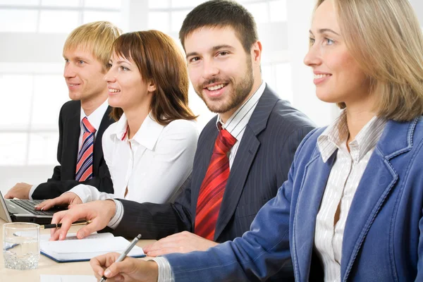 Durante a conferência — Fotografia de Stock