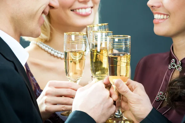 Glasses with champagne — Stock Photo, Image