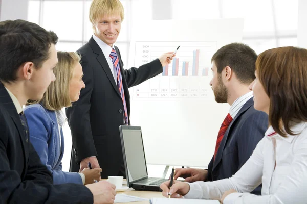 Business people listening their boss — Stock Photo, Image