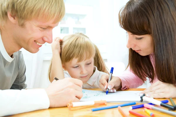 Family drawing — Stock Photo, Image