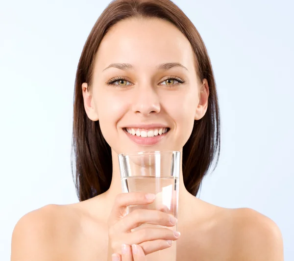 Girl with glass of water — Stock Photo, Image