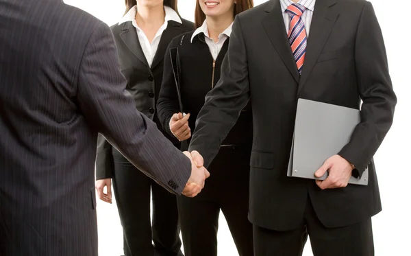 Бізнесмени потиснути один одному руки — стокове фото
