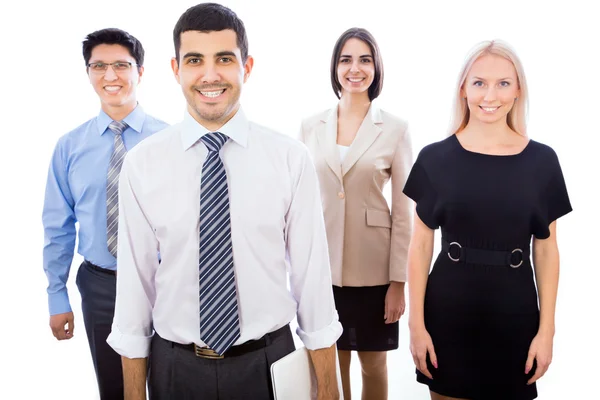 Business team standing in a row — Stock Photo, Image