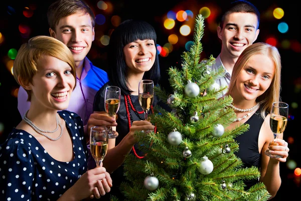 Friends wishing Merry Christmas — Stock Photo, Image