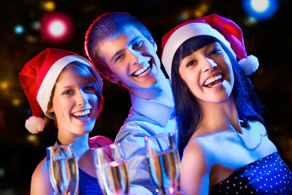 Friends wishing Merry Christmas — Stock Photo, Image