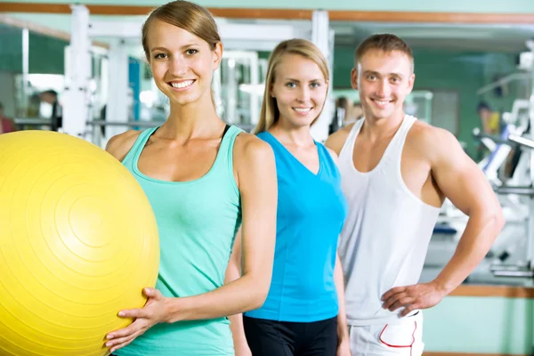 Woman with  fitness trainer — Stock Photo, Image