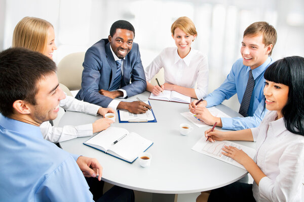 Businesspeople at meeting