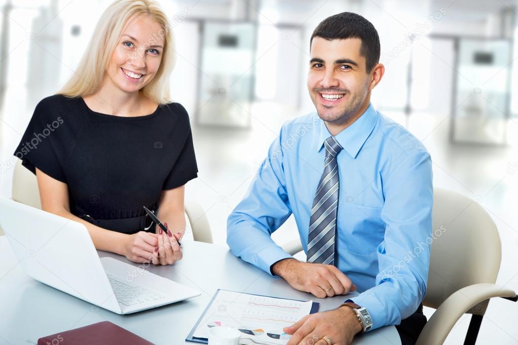 Business people working at meeting