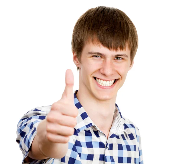 Young man showing ok sign — Stock Photo, Image