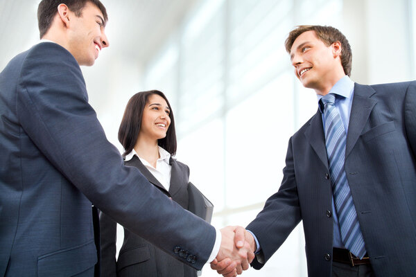 Business people shaking hands