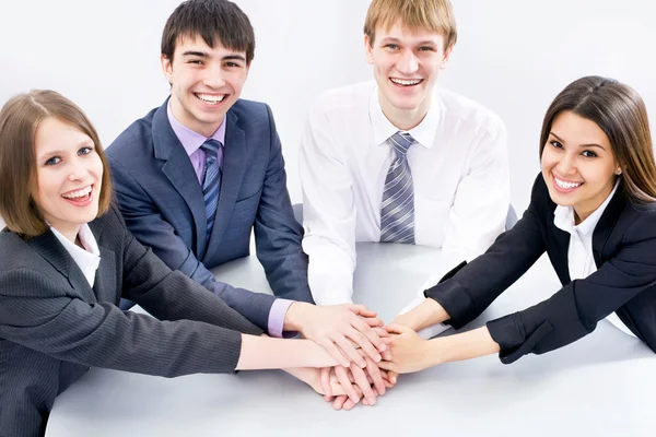 Business team gesturing unity — Stock Photo, Image