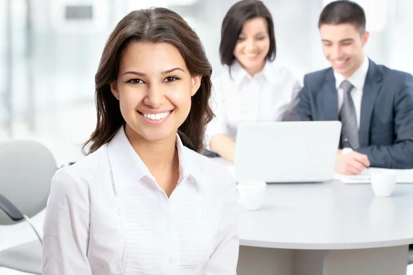 Business woman with colleagues — Stock Photo, Image