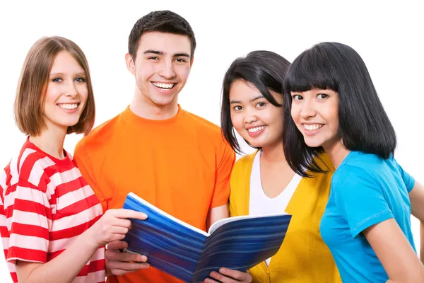 Studenten met boek — Stockfoto