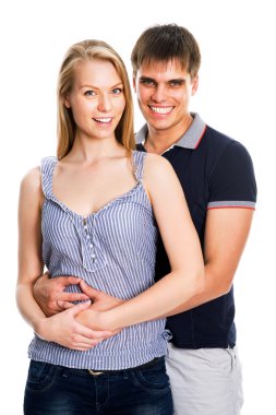 gülümseyen mutlu çift