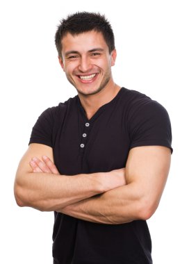 Mutlu genç adam.