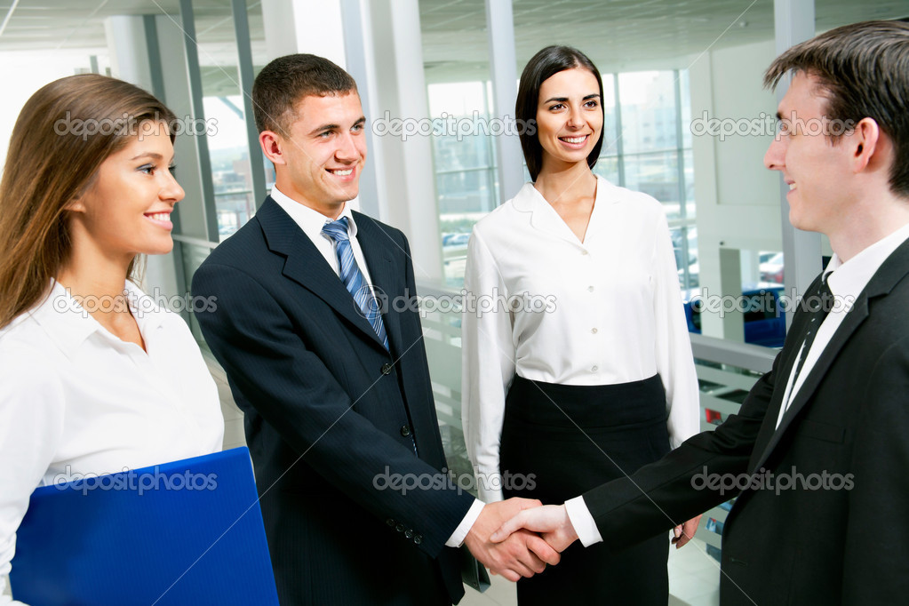 Business people shaking hands