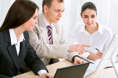 meslektaşları ile iş adamı
