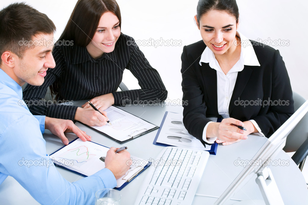 Businesspeople at meeting