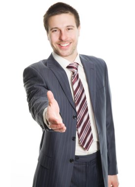 hoş geldiniz diyerek işadamı