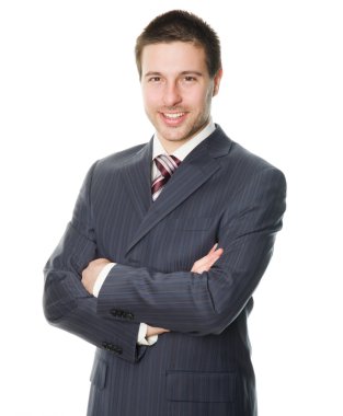 Çapraz kollu bir iş adamı