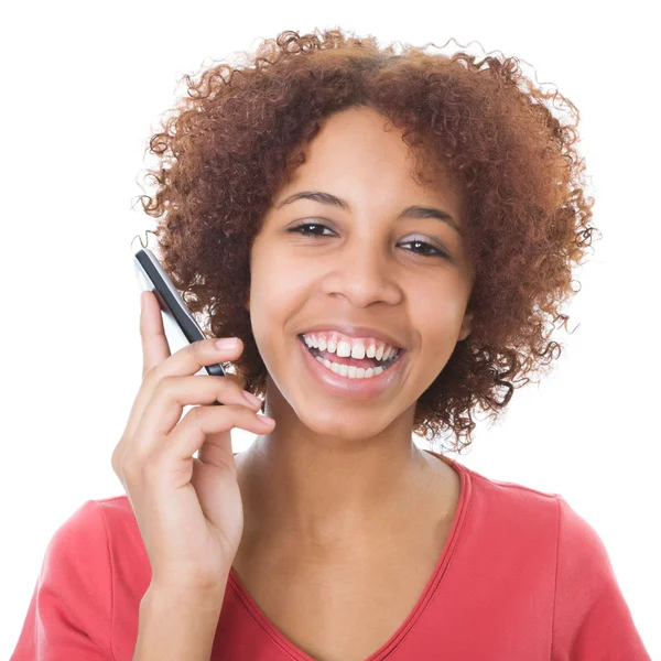 Meisje praten over de telefoon — Stockfoto