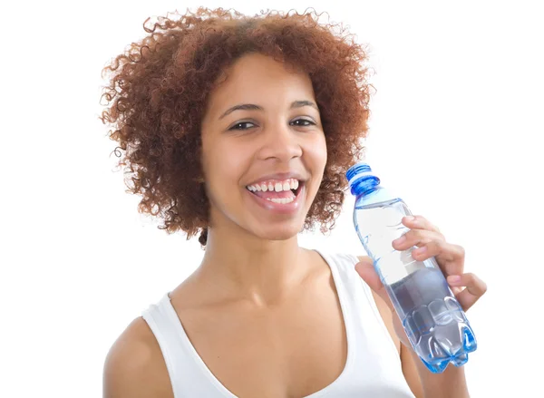 Girl drinking water — Stock Photo, Image