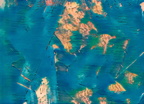 Mavi, yeşil, ahtapot, sarı ve kırmızı duvar dokusu arka plan, ambalaj, dekorasyon tasarımları ve doğal arka plan konsepti için bir kutunun yüzeyi ya da mukavvası. Dikey fotoğraf ve seçici odak 