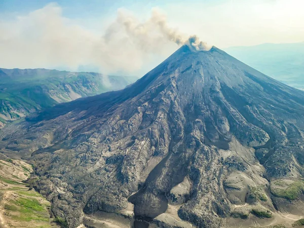 Volcanology Smoke Scenic Mountains Active Erupting — Stock Photo, Image